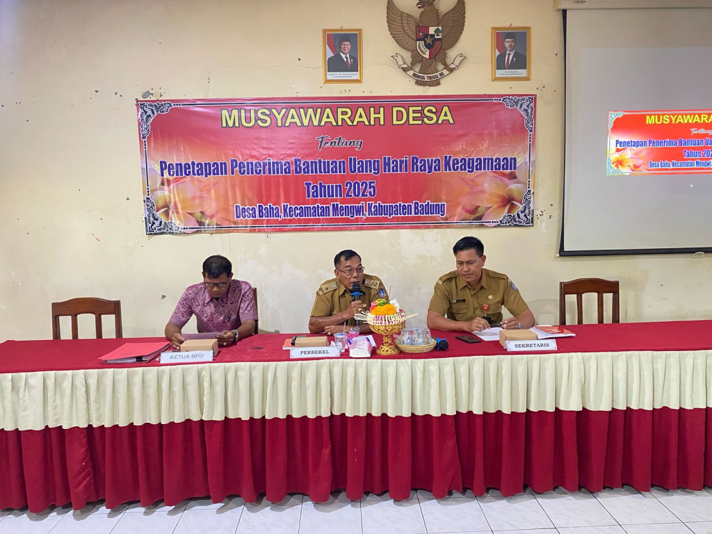 Pelaksanaan Musyawarah Desa Penetapan Penerima Bantuan Uang Hari Raya Tahun 2025